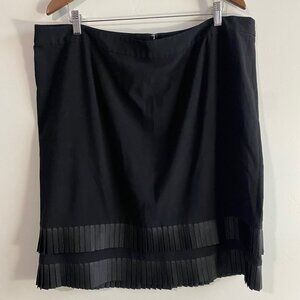 Lane Bryant - Black Pencil Skirt with Pleated Ruffles